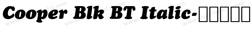 Cooper Blk BT Italic字体转换